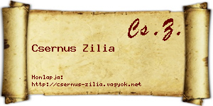Csernus Zilia névjegykártya